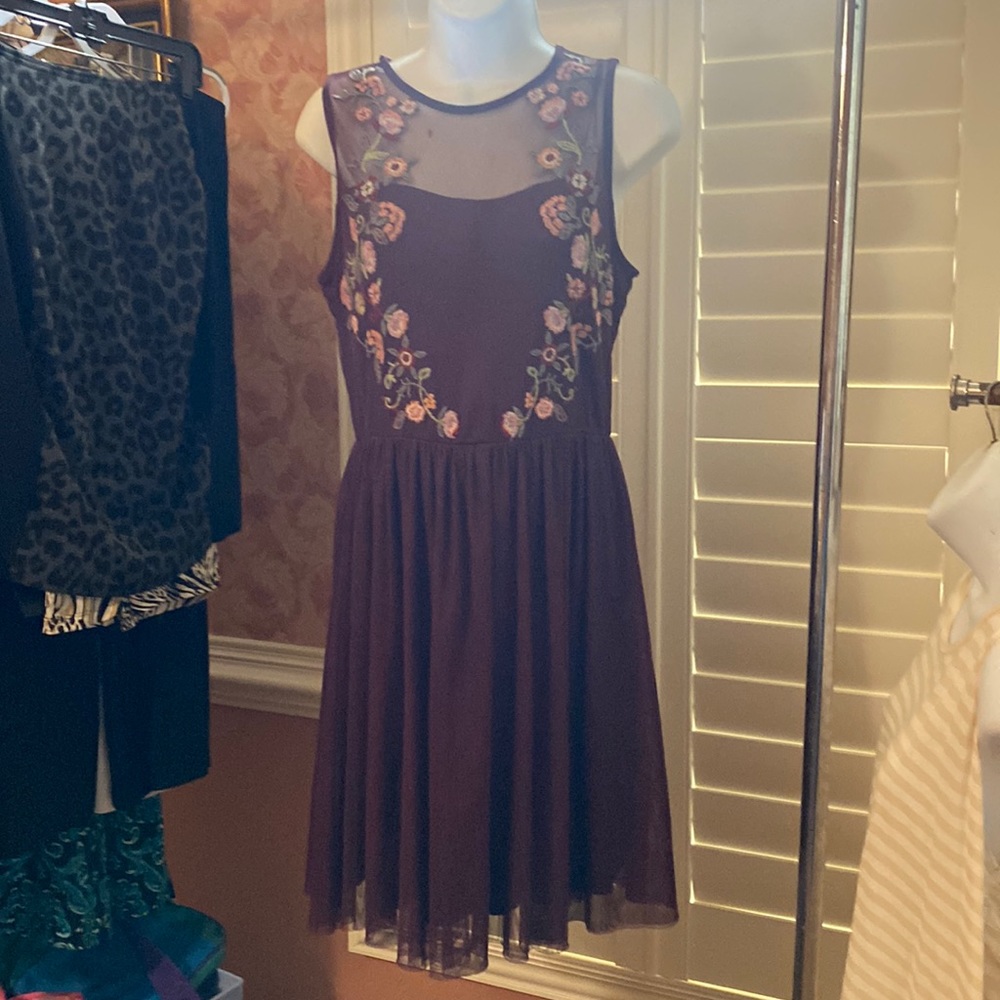 Xhilaration Adorable Dress, Medium, Wine Color